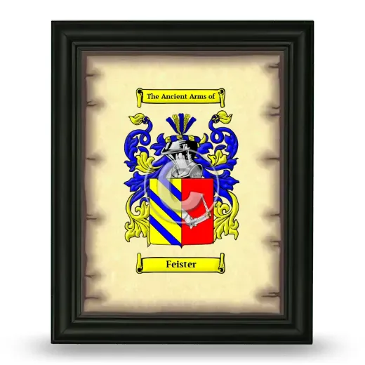 Feister Coat of Arms Framed - Black