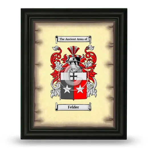 Felder Coat of Arms Framed - Black