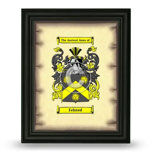 Felsted Coat of Arms Framed - Black