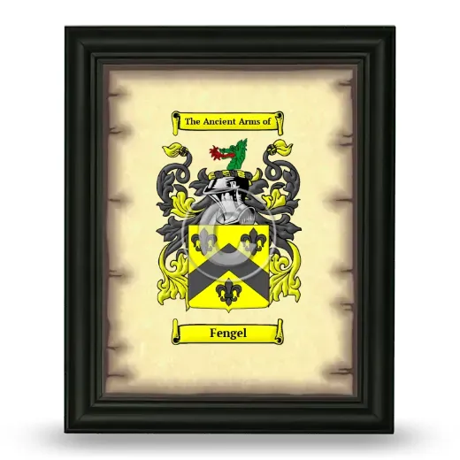 Fengel Coat of Arms Framed - Black