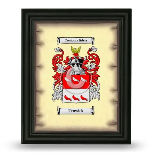 Fenwick Coat of Arms Framed - Black