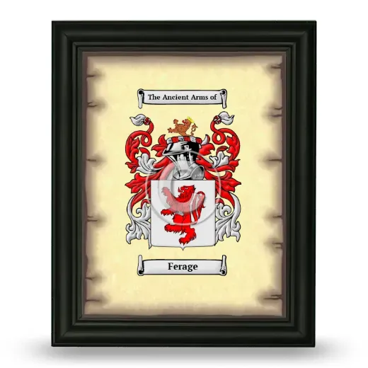 Ferage Coat of Arms Framed - Black