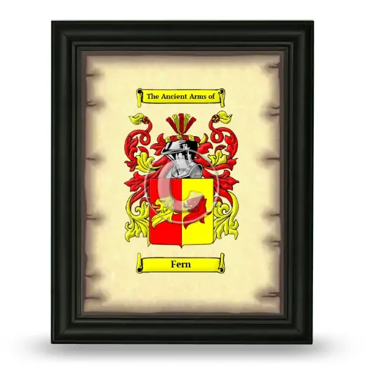 Fern Coat of Arms Framed - Black