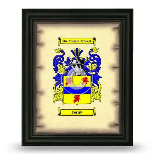 Ferny Coat of Arms Framed - Black