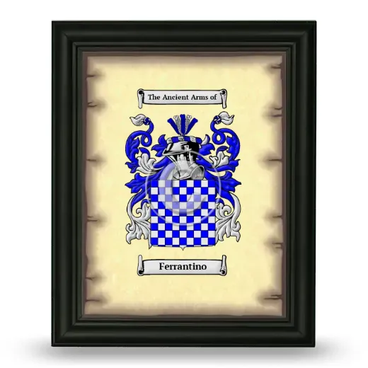 Ferrantino Coat of Arms Framed - Black