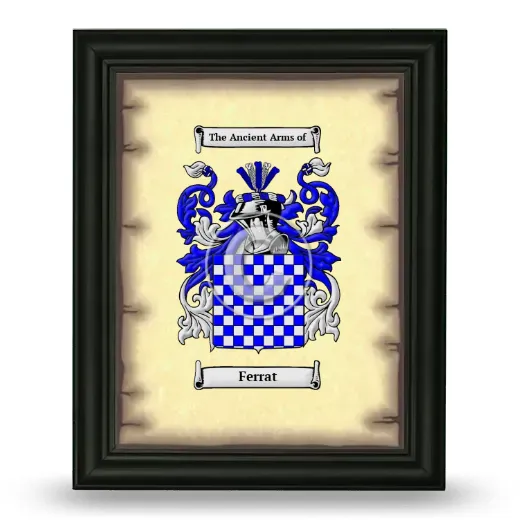Ferrat Coat of Arms Framed - Black