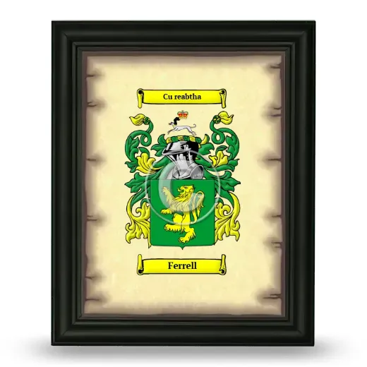 Ferrell Coat of Arms Framed - Black