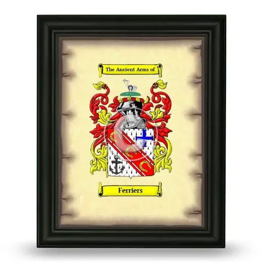 Ferriers Coat of Arms Framed - Black