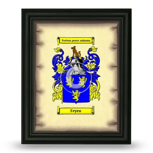 Feyen Coat of Arms Framed - Black