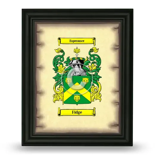 Fidge Coat of Arms Framed - Black