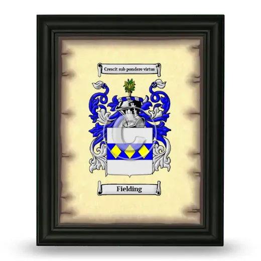Fielding Coat of Arms Framed - Black