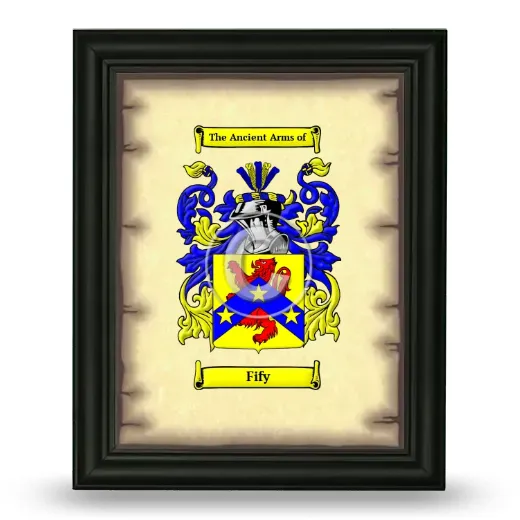 Fify Coat of Arms Framed - Black