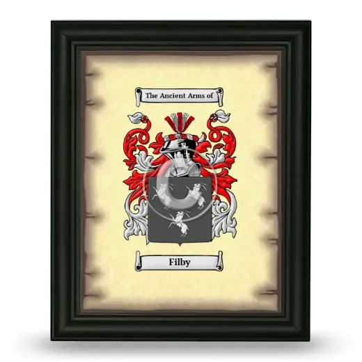 Filby Coat of Arms Framed - Black