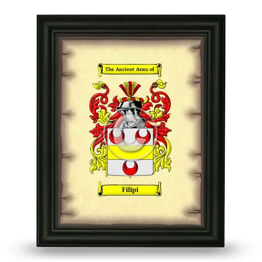 Filipi Coat of Arms Framed - Black