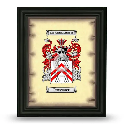 Finnemore Coat of Arms Framed - Black