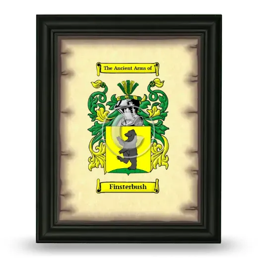 Finsterbush Coat of Arms Framed - Black