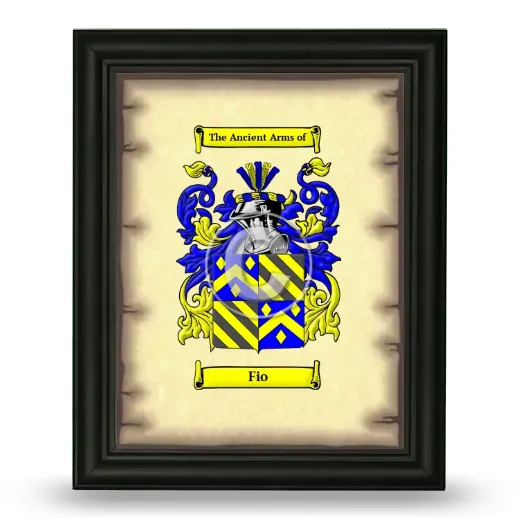 Fio Coat of Arms Framed - Black