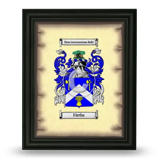 Firths Coat of Arms Framed - Black