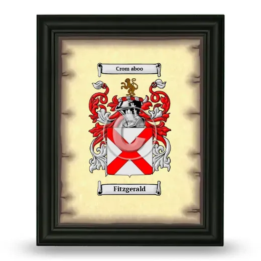 Fitzgerald Coat of Arms Framed - Black