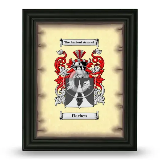 Flachen Coat of Arms Framed - Black