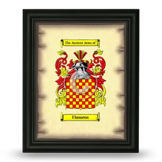 Flamens Coat of Arms Framed - Black