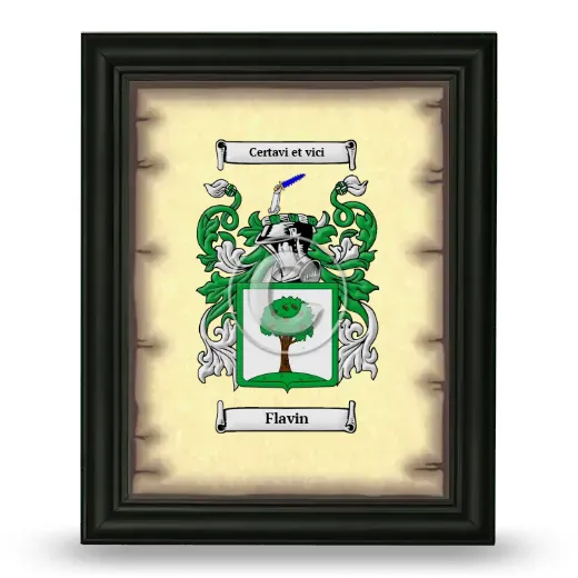 Flavin Coat of Arms Framed - Black