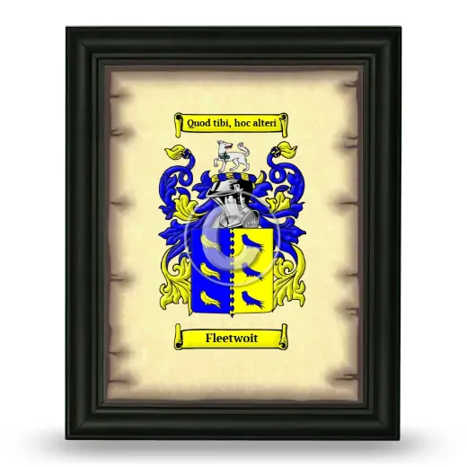 Fleetwoit Coat of Arms Framed - Black