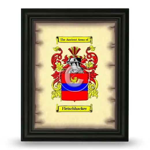 Fleischhacker Coat of Arms Framed - Black