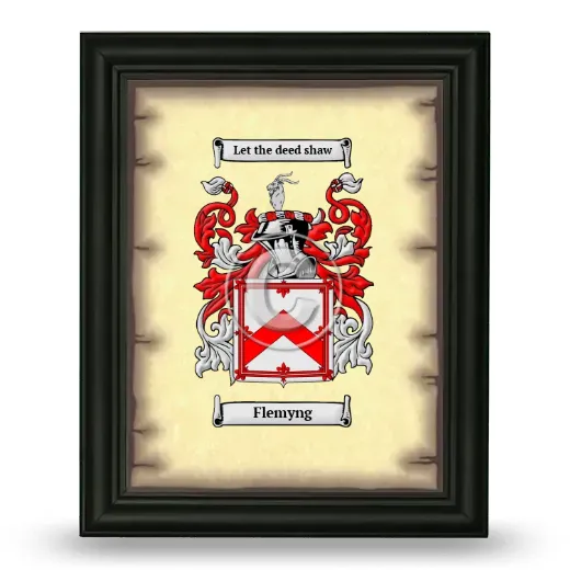 Flemyng Coat of Arms Framed - Black
