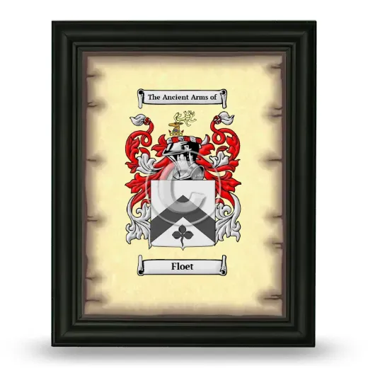 Floet Coat of Arms Framed - Black