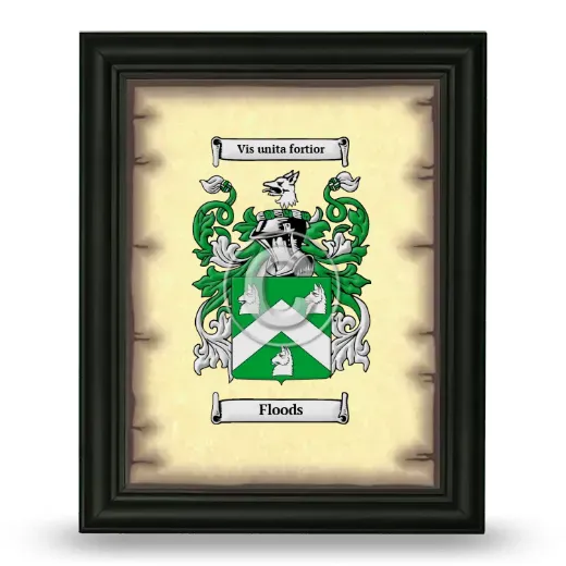 Floods Coat of Arms Framed - Black
