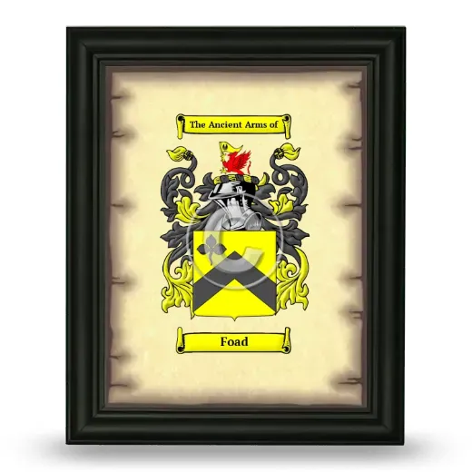 Foad Coat of Arms Framed - Black