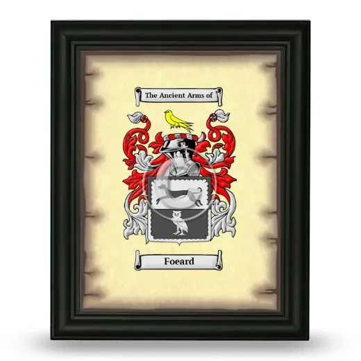 Foeard Coat of Arms Framed - Black