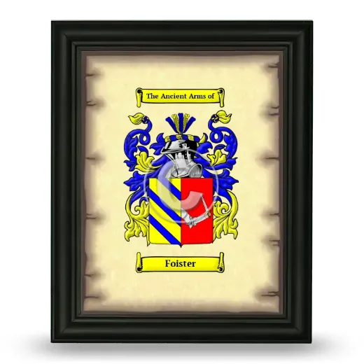 Foister Coat of Arms Framed - Black