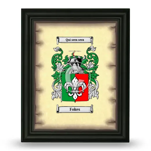 Fokes Coat of Arms Framed - Black