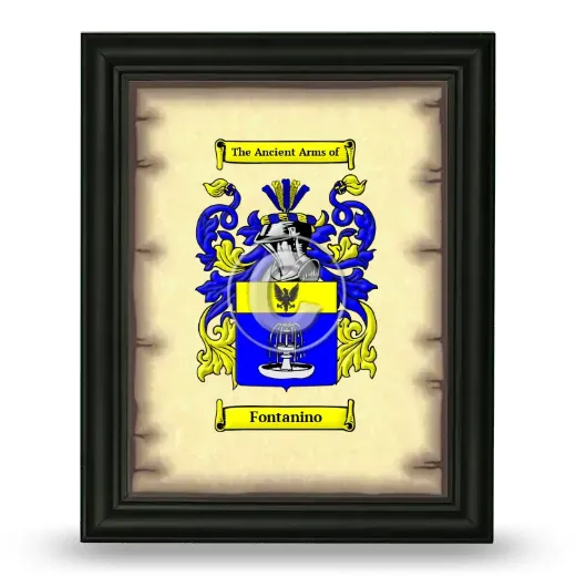 Fontanino Coat of Arms Framed - Black