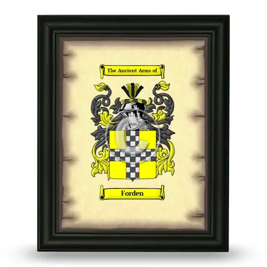 Forden Coat of Arms Framed - Black