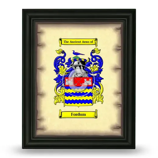 Fordum Coat of Arms Framed - Black