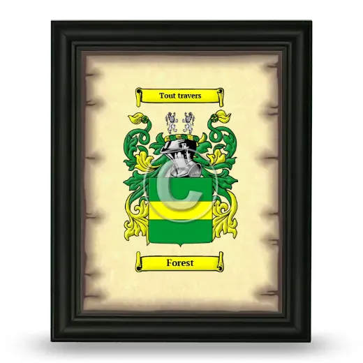 Forest Coat of Arms Framed - Black