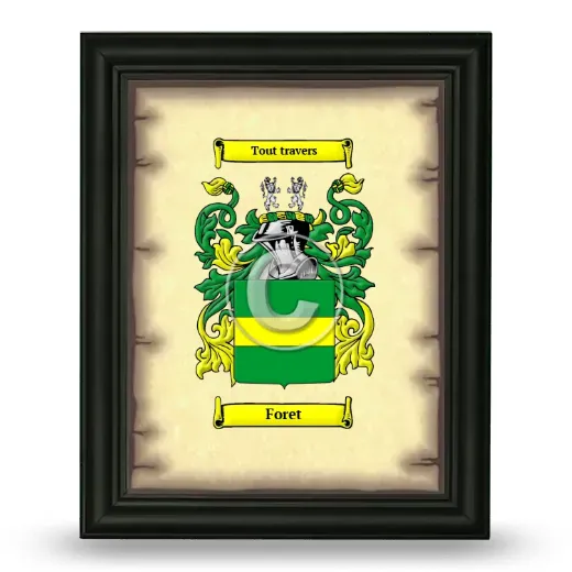Foret Coat of Arms Framed - Black