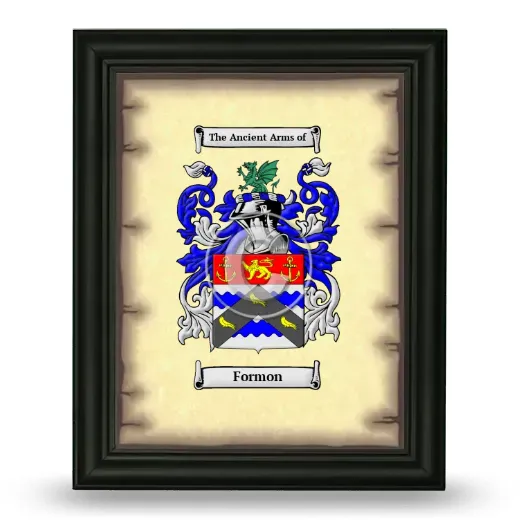 Formon Coat of Arms Framed - Black