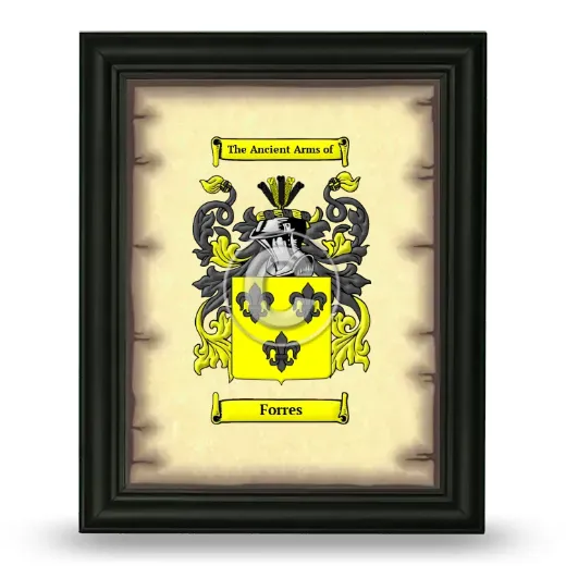 Forres Coat of Arms Framed - Black