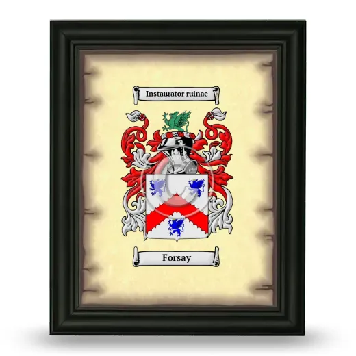 Forsay Coat of Arms Framed - Black