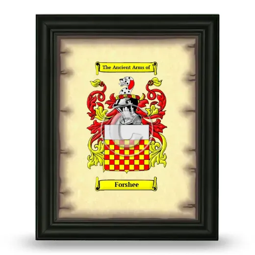 Forshee Coat of Arms Framed - Black