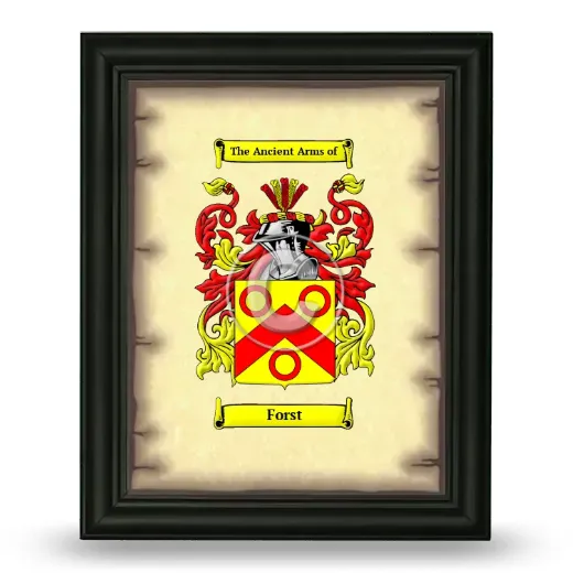 Forst Coat of Arms Framed - Black