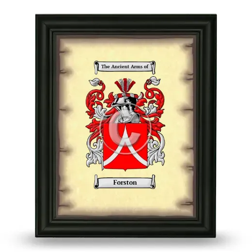 Forston Coat of Arms Framed - Black
