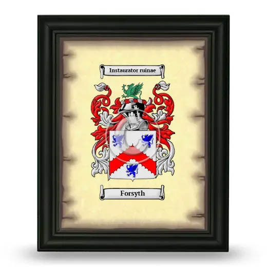 Forsyth Coat of Arms Framed - Black