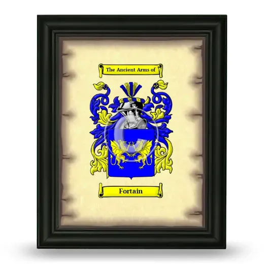Fortain Coat of Arms Framed - Black