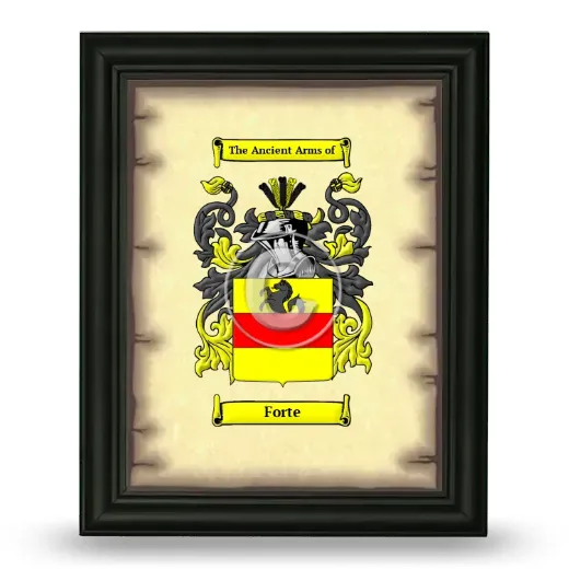 Forte Coat of Arms Framed - Black