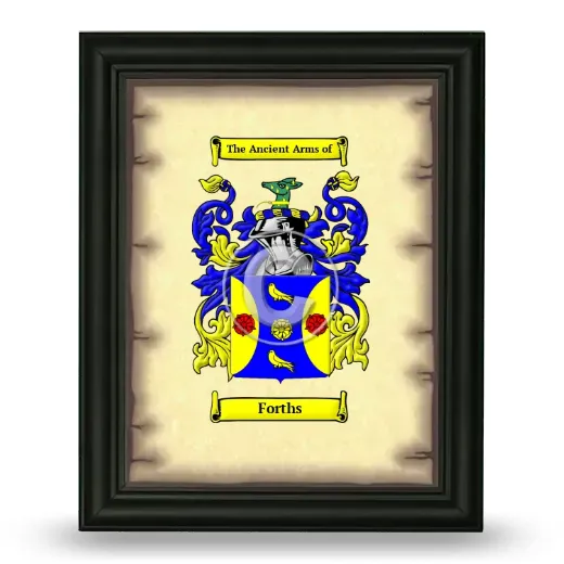 Forths Coat of Arms Framed - Black